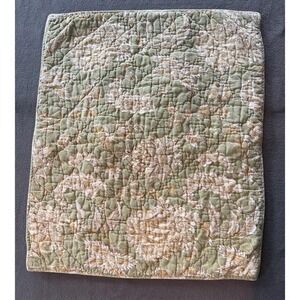 Pottery Barn Margaret Floral Quilted Standard Pillow Sham 1 PC Sage Green Ties